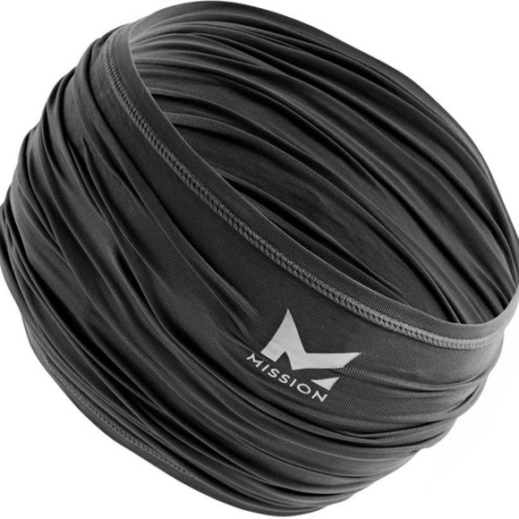 Mission Youth Cooling Neck Gaiter, Boys' Girls' UPF 50 Outdoor Sport Black 5D021 - Picture 3 of 3